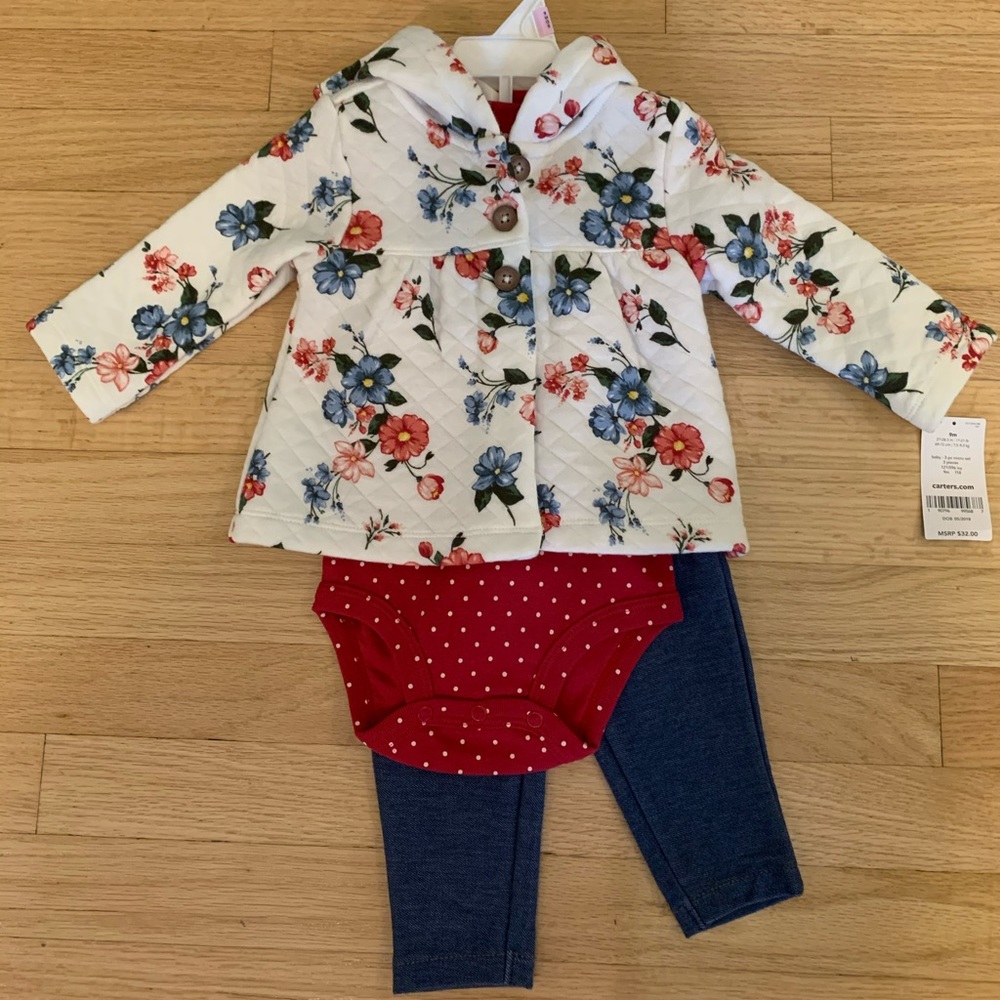 Carter’s 3 Piece Outfit. 9 months. NWT! 🍁